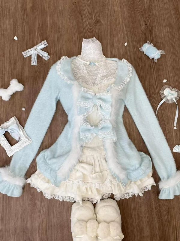 Winter Pastel Blue Outfit Set