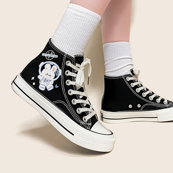 Kawaii Bunny High Top Shoes - Juneptune