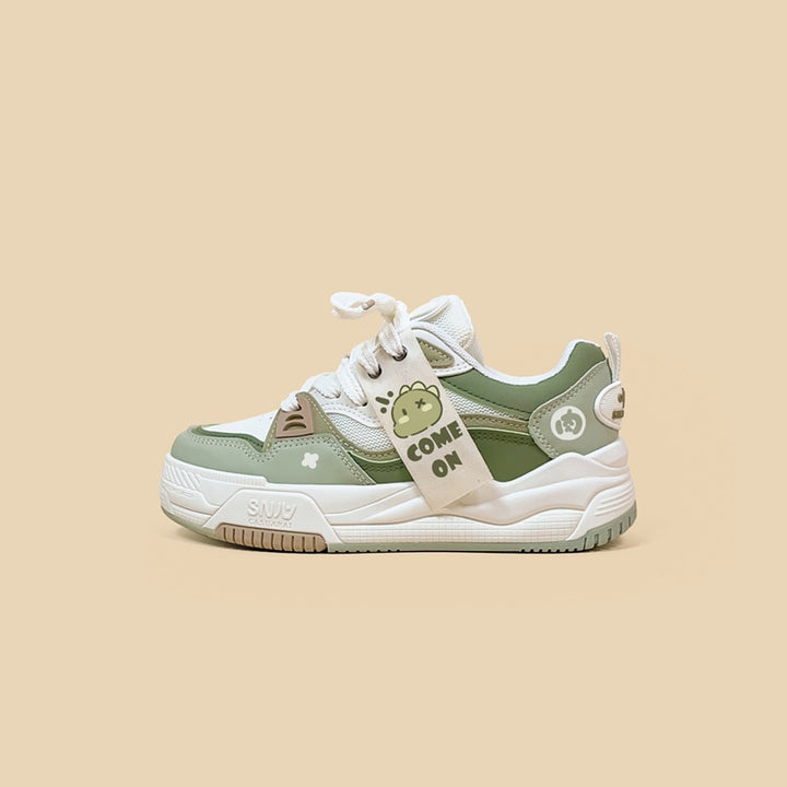 Kawaii Green Dinosaur Sneakers - Juneptune