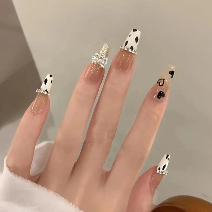 24pcs/Box Press On Cute Aesthetic False Nails - Juneptune