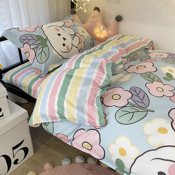 Kawaii Colorful Bedding Set - Juneptune