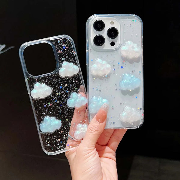 Baby Blue Clouds iPhone Case