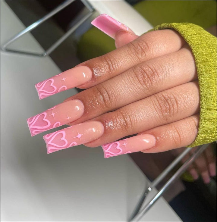 24pcs/Box Press On Long Aesthetic False Nails - Juneptune