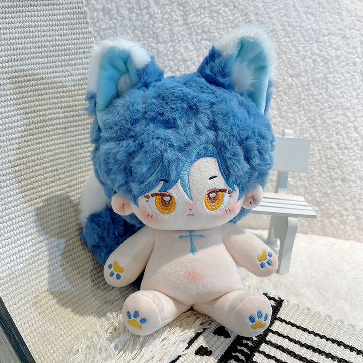 Cute Blue Wolf 20cm Plush Doll - Juneptune