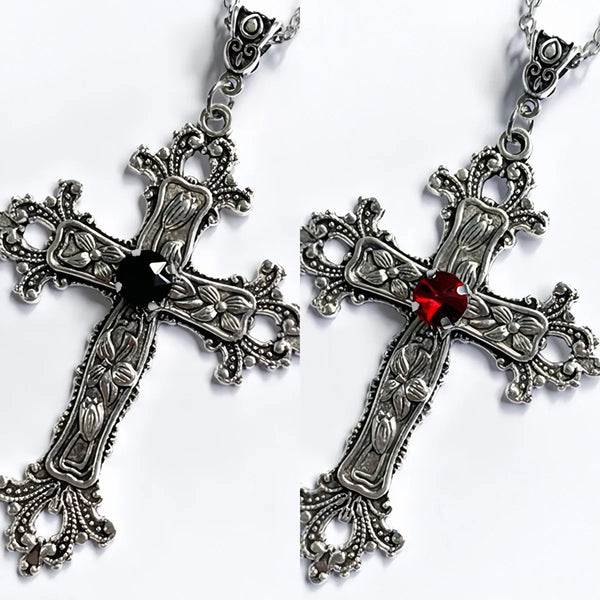 Vintage Metal Cross Necklace Pendant