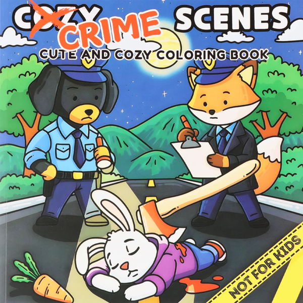 Cozy Crime Scenes Coloring Book