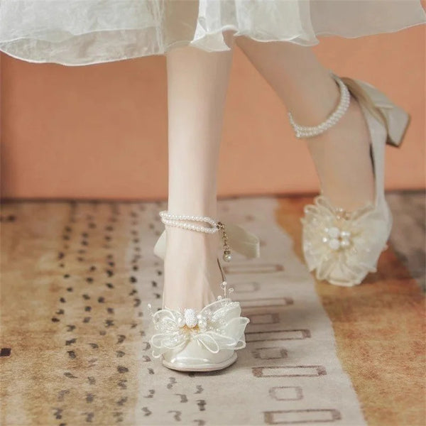 Ivory Blossom Pearl Heels