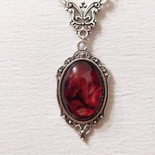 Vintage Red Stone Necklace