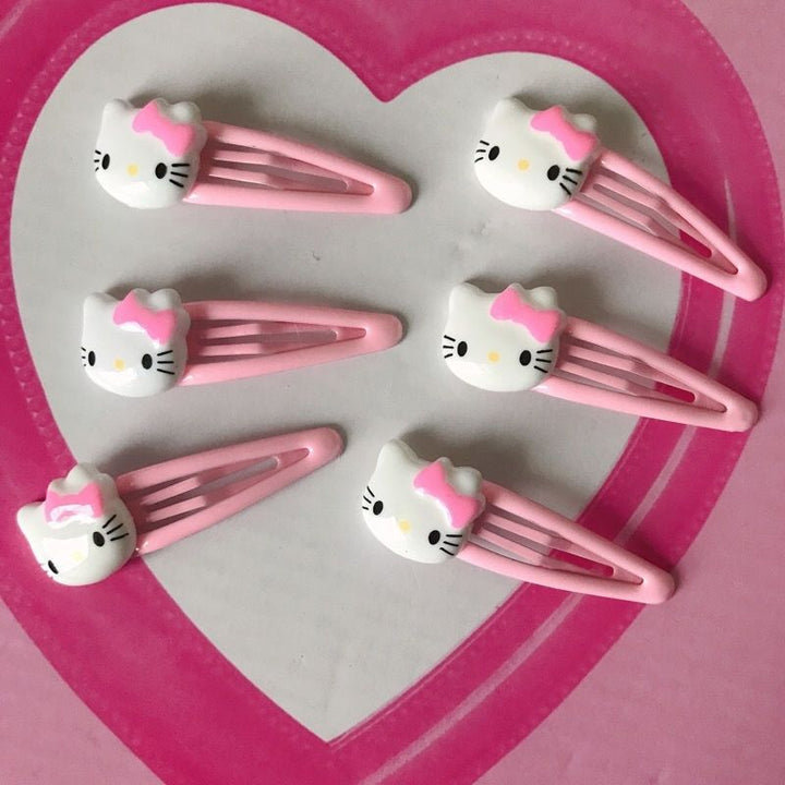 Sanrio Hello Kitty Pink Hair Clips - Juneptune