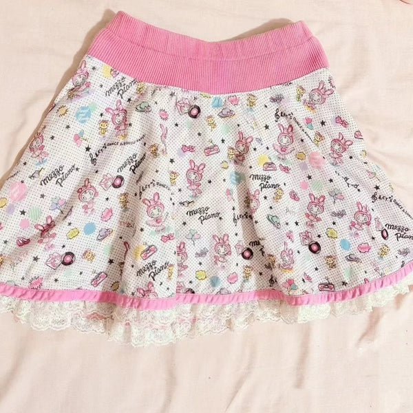 Kawaii Bunny Candy Lace Skirt