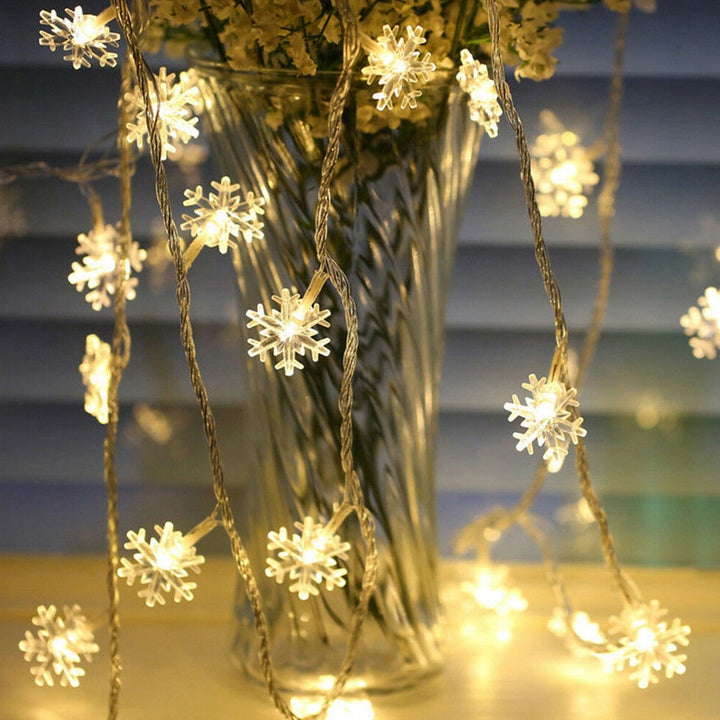 Colorful Snowflake String Led Lights - Juneptune