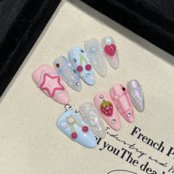 Kawaii Candy Fruit Nails Set