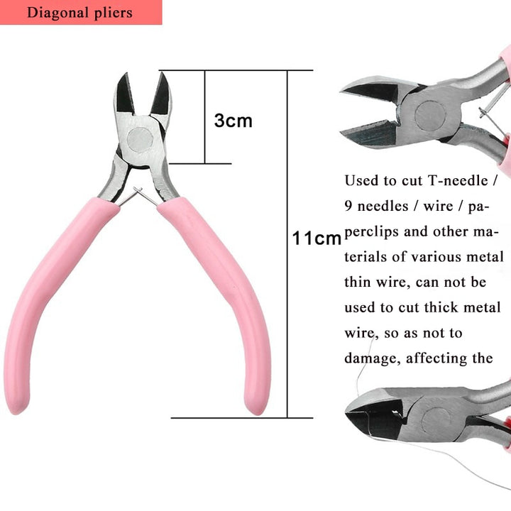 Pink Handle Pliers DIY Crafting Tool - Juneptune