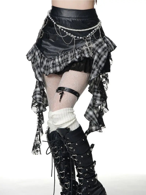 Riot Grunge Ruffle Punk Skirt