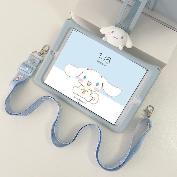 Sanrio Cinnamoroll Apple iPad Protective Case With Lanyard - Juneptune