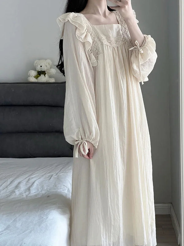 Lace Ruffles Nightgown