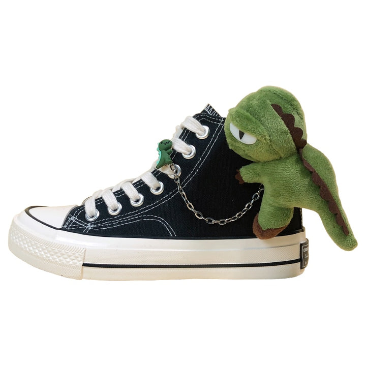 Cute Dinosaur High Top Shoes With Chains - Juneptune