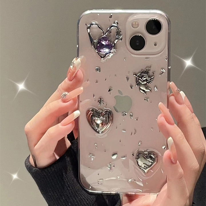 Aesthetic Shiny Heart iPhone Case - Juneptune