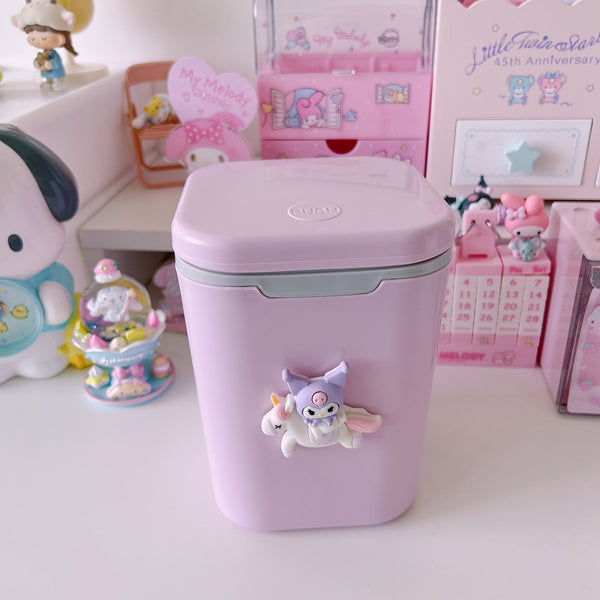 Kawaii Sanrio My Melody Kuromi Cinnamoroll Mini Trash Can - Juneptune