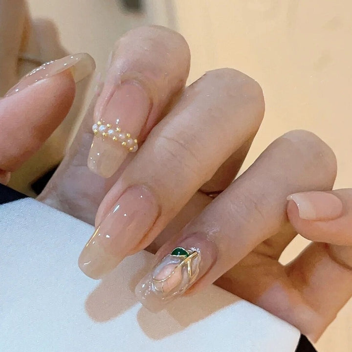 24pcs/Box Press On Cute Aesthetic False Nails - Juneptune