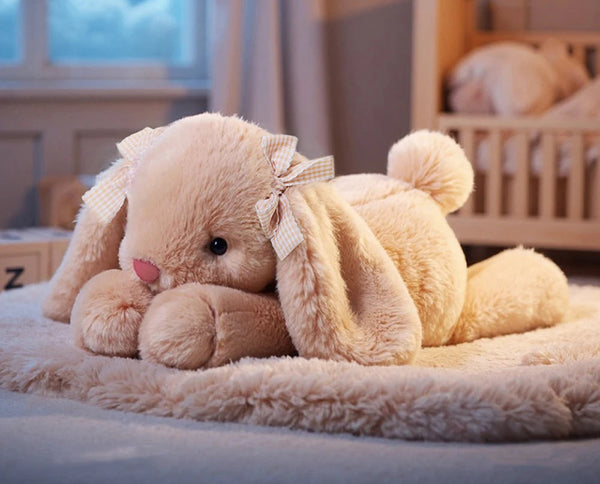Jelly Long Ears Bow Bunny Plush