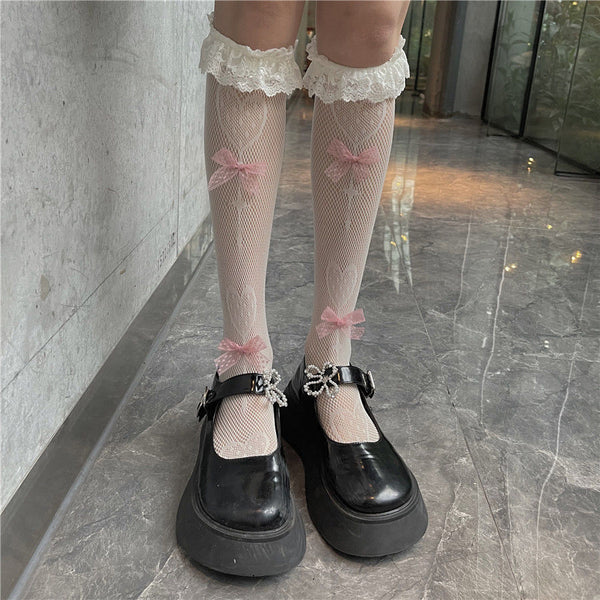 Sweet Lolita Knee High Lace Socks - Juneptune