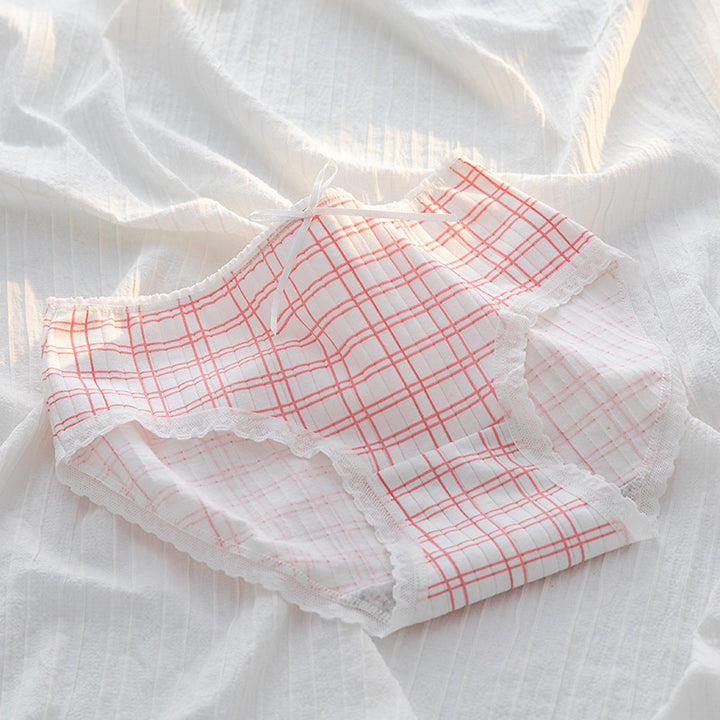 Kawaii Pink Heart Cotton Underwear Set - Juneptune