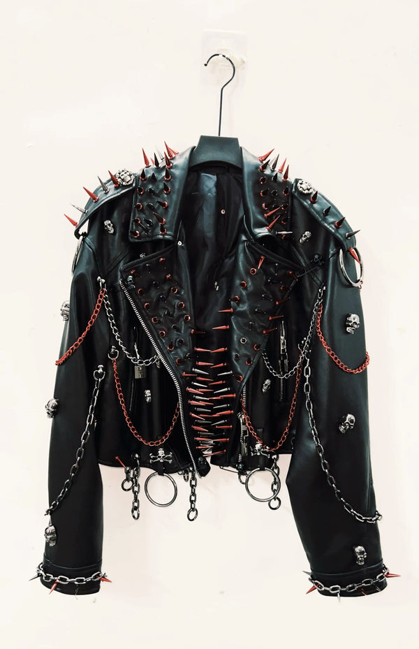 Hellfire Warlord Spiked Leather Jacket