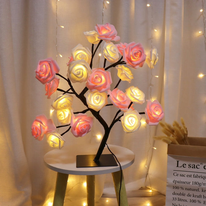 LED Table Lamp Flower Rose Tree Lights - Juneptune