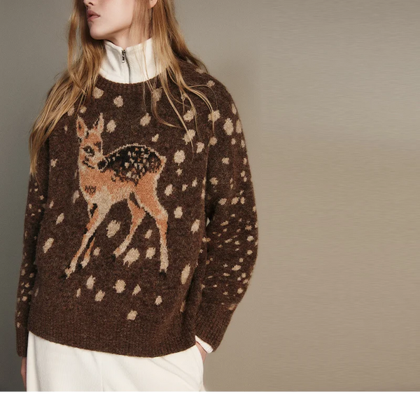 Woodland Fawn Cozy Knit Sweater