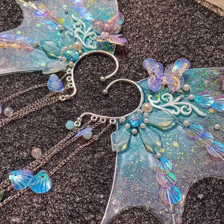 Sea Sparkle Mermaid Earclips - Juneptune