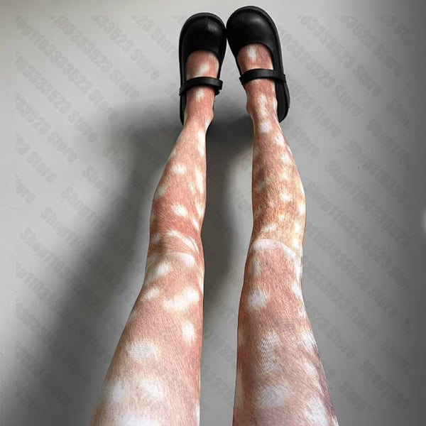 Fawn Print Softcore Tights