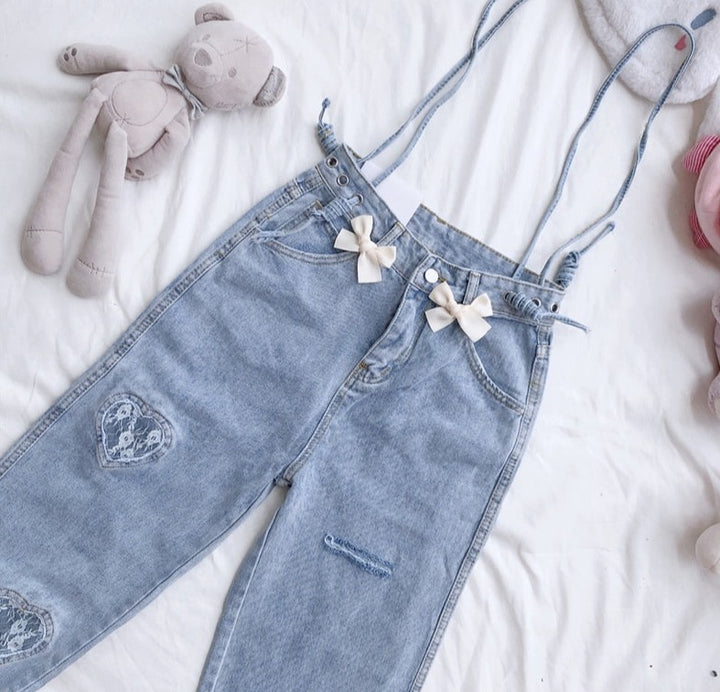 Sweet Lolita High Waist Denim Jeans - Juneptune