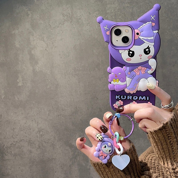 Sanrio Kuromi iPhone Case With Ring - Juneptune