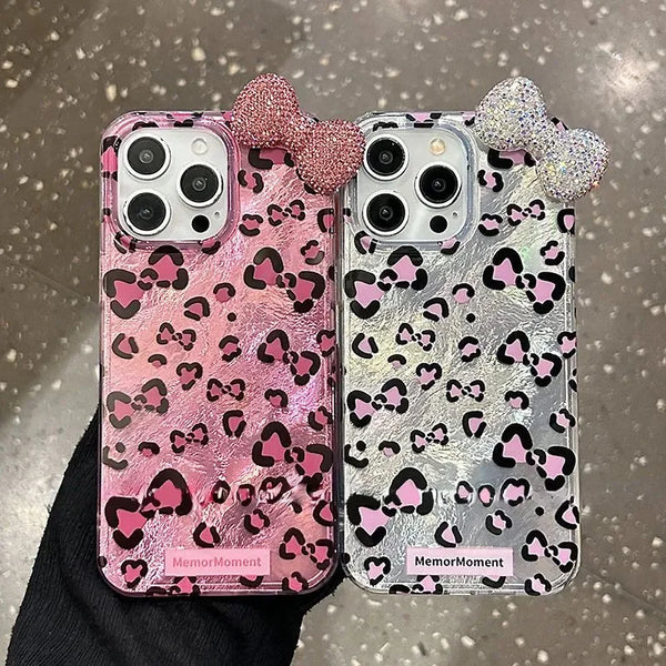 Leopard Print Hello Kitty iPhone Case