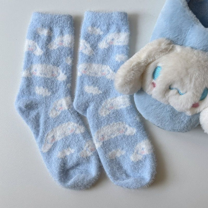 Kawaii Sanrio Fluffy Socks - Juneptune