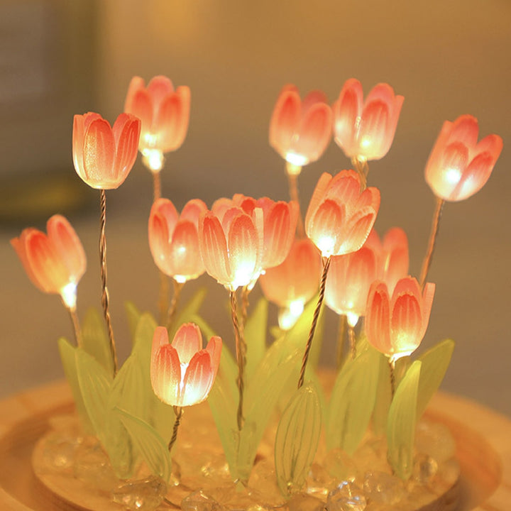 Flower Tulip Night Light Battery Operated Lamp - Juneptune