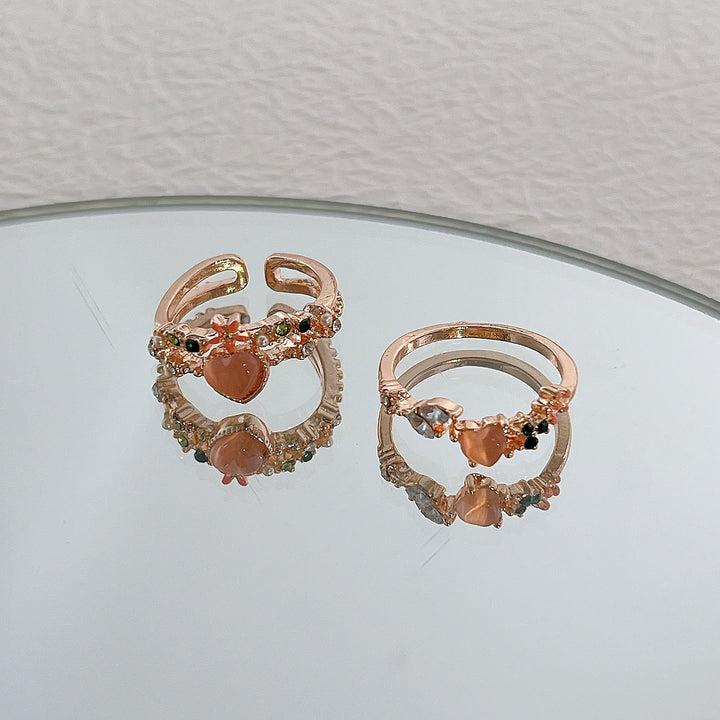 Y2K Fairycore Crystal Rings - Juneptune