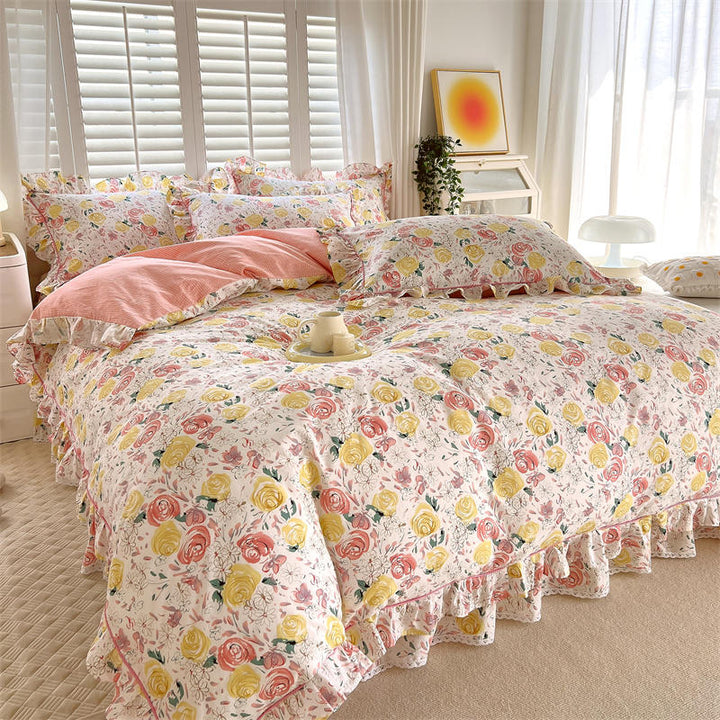 Coquette Princess Duvet Cover With Ruffles - Juneptune