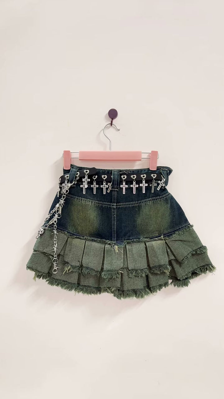 Y2K Punk Mini Skirt - Juneptune