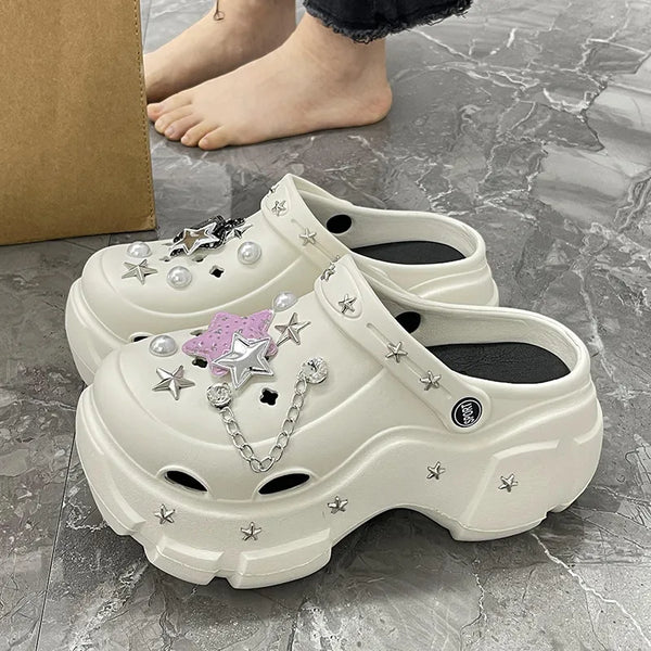 Starry Platform Crocs