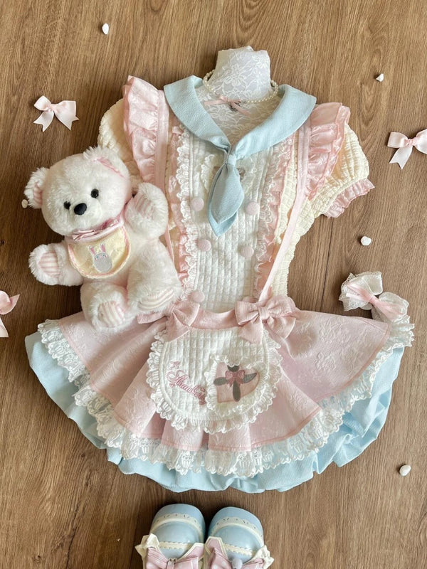 Cotton Candy Milk Maid Outfit Set