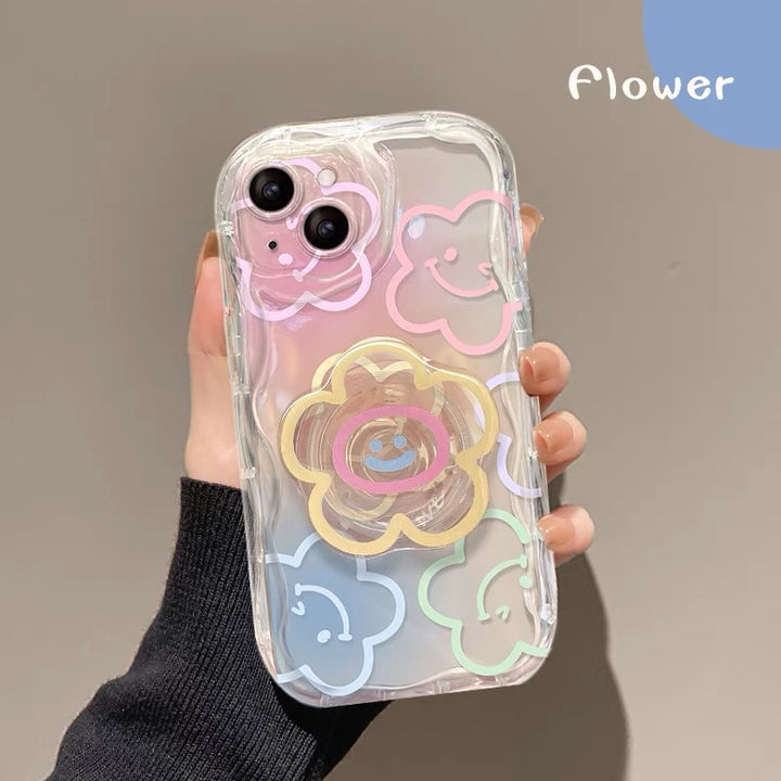 Aesthetic Pastel Flower Samsung Phone Case With Grip - Juneptune