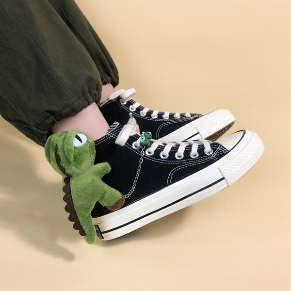 Cute Dinosaur High Top Shoes With Chains - Juneptune