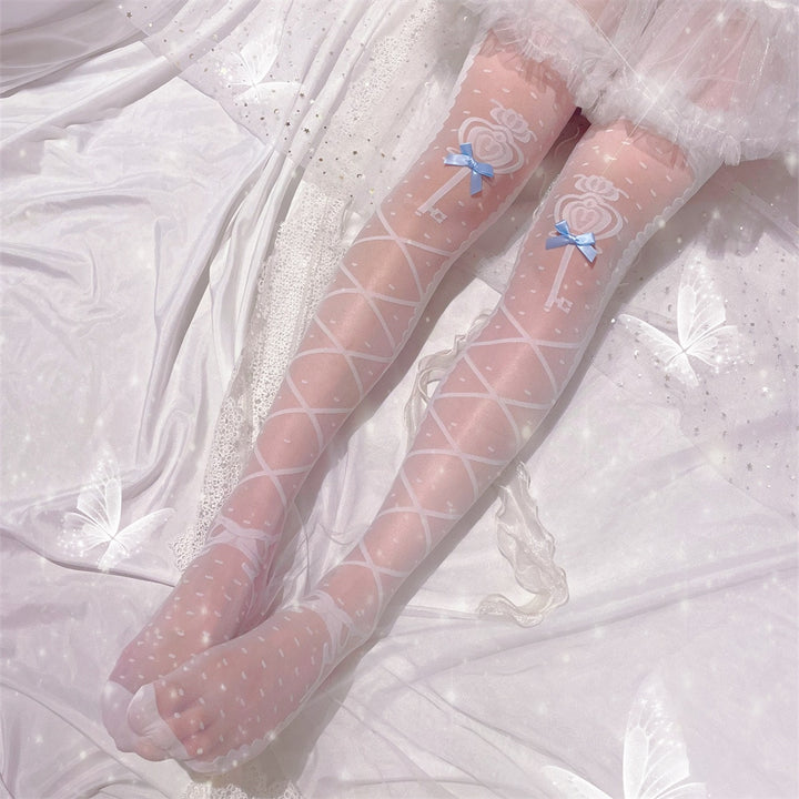 Sweet Lolita White Stockings - Juneptune