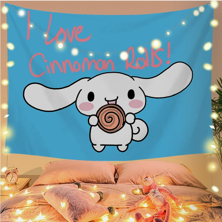 Sanrio Kawaii Cinnamoroll Wall Decoration Tapestry - Juneptune