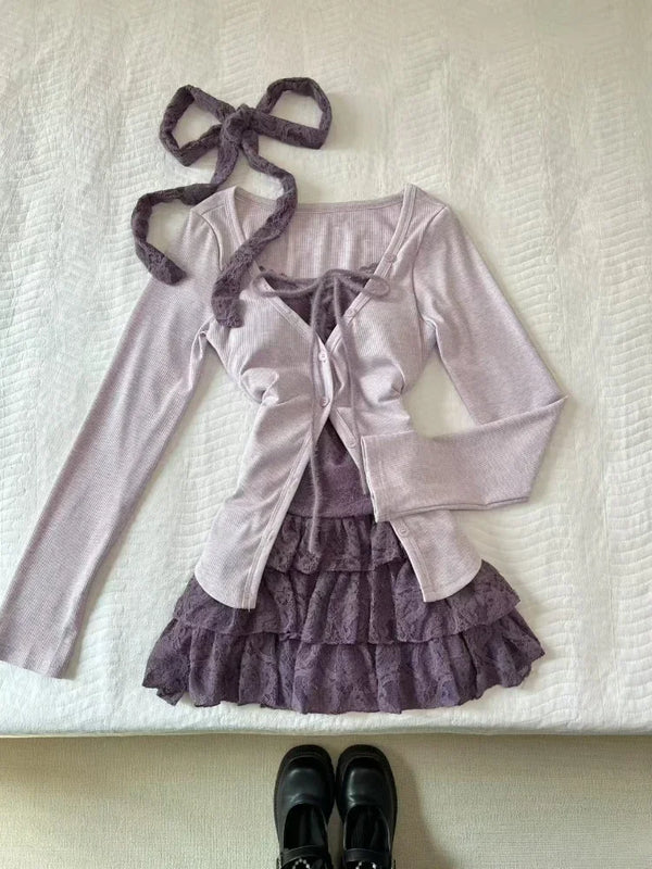 Lavender Lace Outfit Set
