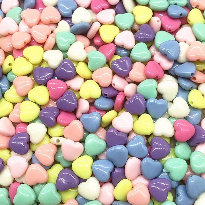 Colourful Heart Shaped DIY Crafting Beads - Juneptune