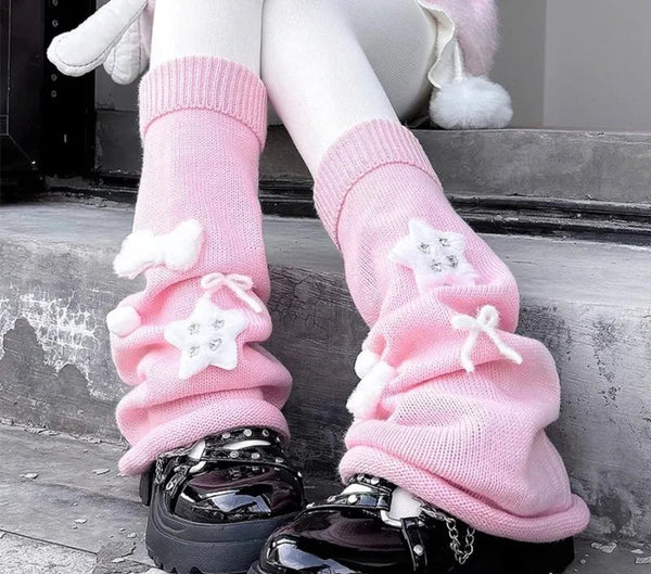 Fairy Kei Kawaii Starry Sky Pastel Leg Warmers