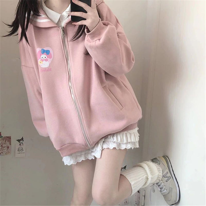 Kawaii Sanrio Zip Up Hoodie - Juneptune